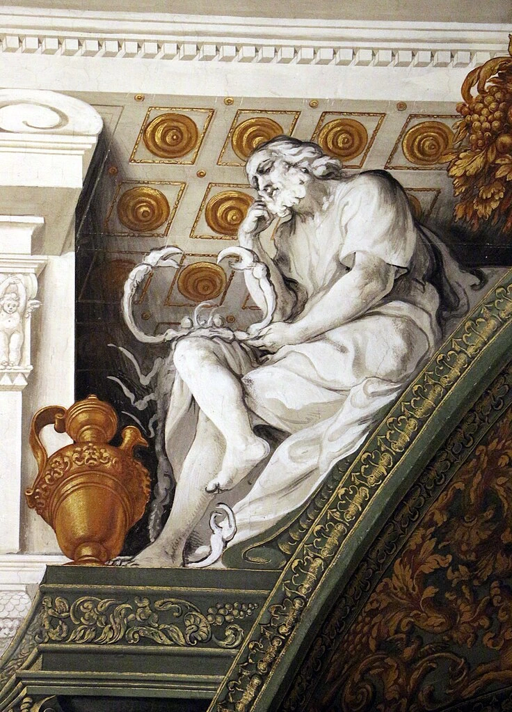 Giovanni Mannozzi - affreschi dell'anticamera della sala dell'udienza degli app. estivi di Palazzo Pitti, Firenze 3